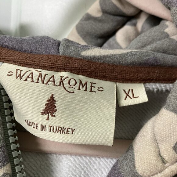 Wanakome Hoodie Camo Full Zip Mens XL Outdoor Made in Turkey - Picture 8 of 13